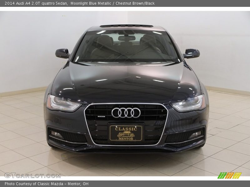 Moonlight Blue Metallic / Chestnut Brown/Black 2014 Audi A4 2.0T quattro Sedan