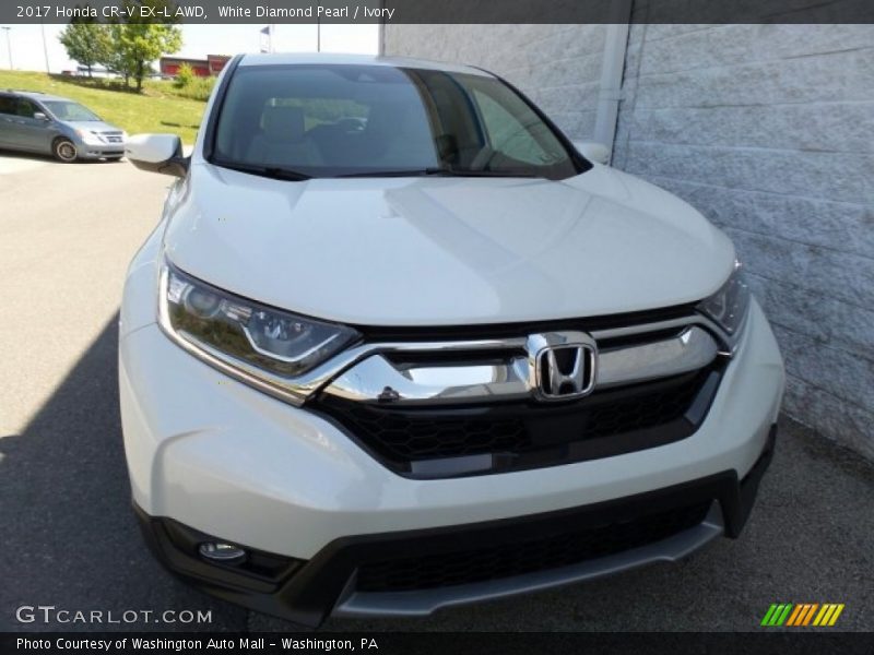 White Diamond Pearl / Ivory 2017 Honda CR-V EX-L AWD