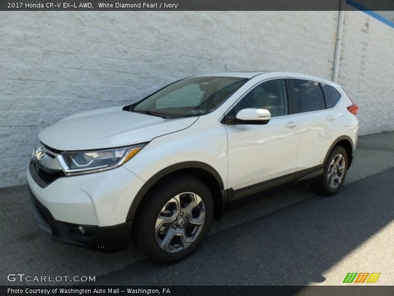 White Diamond Pearl / Ivory 2017 Honda CR-V EX-L AWD