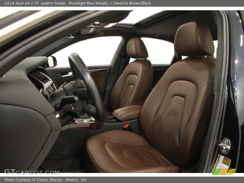 Moonlight Blue Metallic / Chestnut Brown/Black 2014 Audi A4 2.0T quattro Sedan