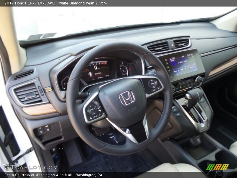 White Diamond Pearl / Ivory 2017 Honda CR-V EX-L AWD