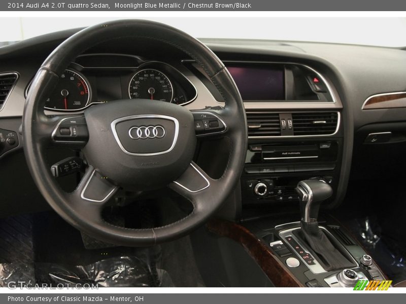 Moonlight Blue Metallic / Chestnut Brown/Black 2014 Audi A4 2.0T quattro Sedan