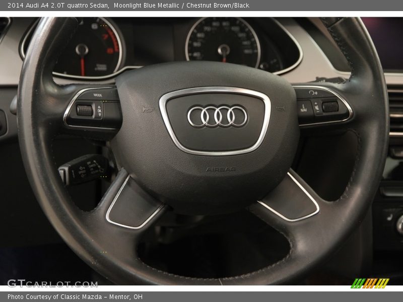 Moonlight Blue Metallic / Chestnut Brown/Black 2014 Audi A4 2.0T quattro Sedan