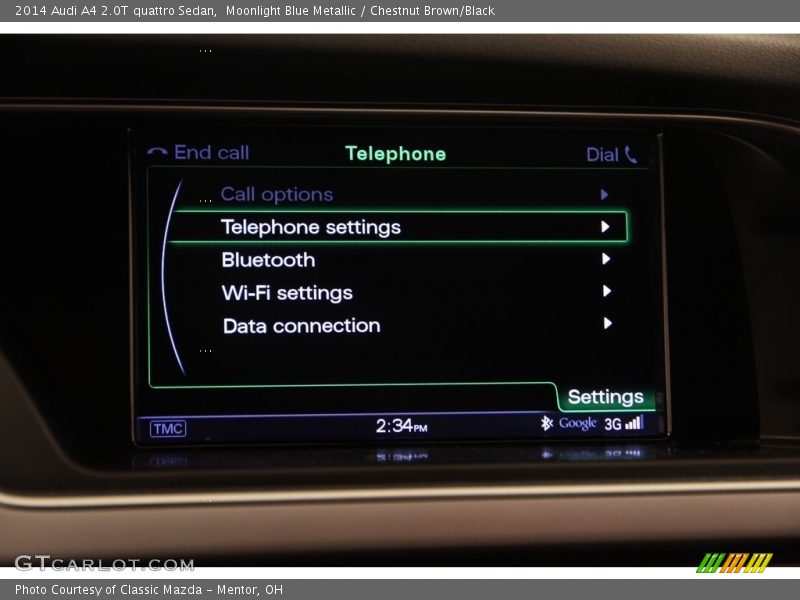 Moonlight Blue Metallic / Chestnut Brown/Black 2014 Audi A4 2.0T quattro Sedan