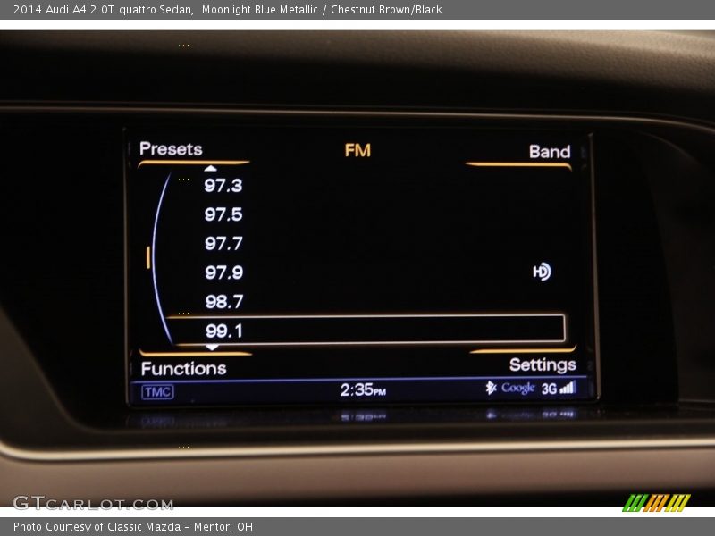 Moonlight Blue Metallic / Chestnut Brown/Black 2014 Audi A4 2.0T quattro Sedan