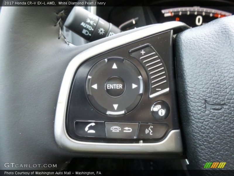 White Diamond Pearl / Ivory 2017 Honda CR-V EX-L AWD