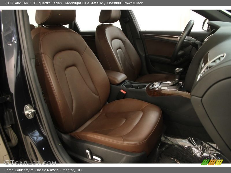 Moonlight Blue Metallic / Chestnut Brown/Black 2014 Audi A4 2.0T quattro Sedan