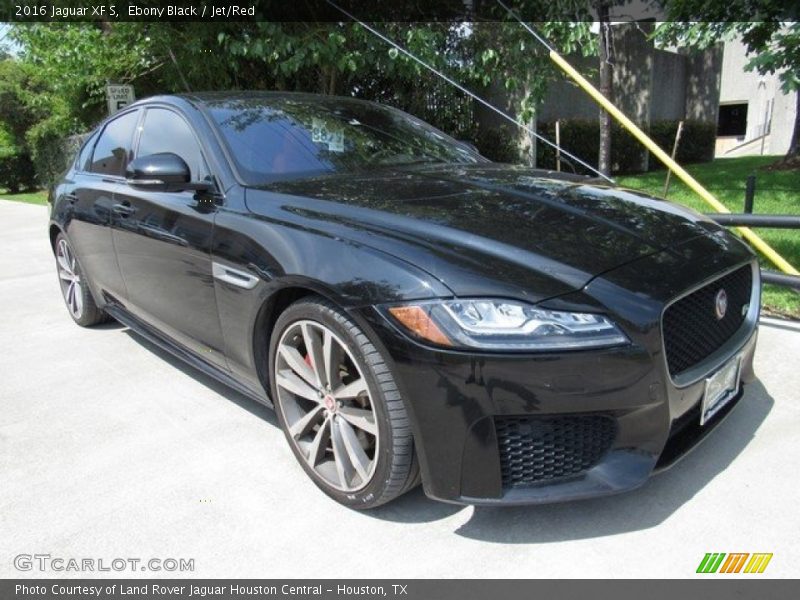 Ebony Black / Jet/Red 2016 Jaguar XF S