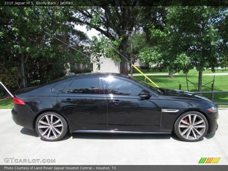 Ebony Black / Jet/Red 2016 Jaguar XF S