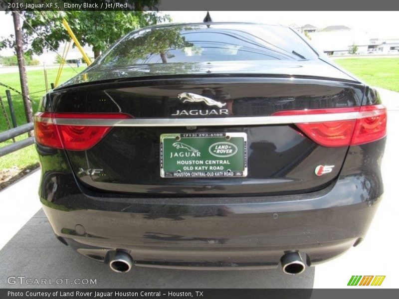 Ebony Black / Jet/Red 2016 Jaguar XF S
