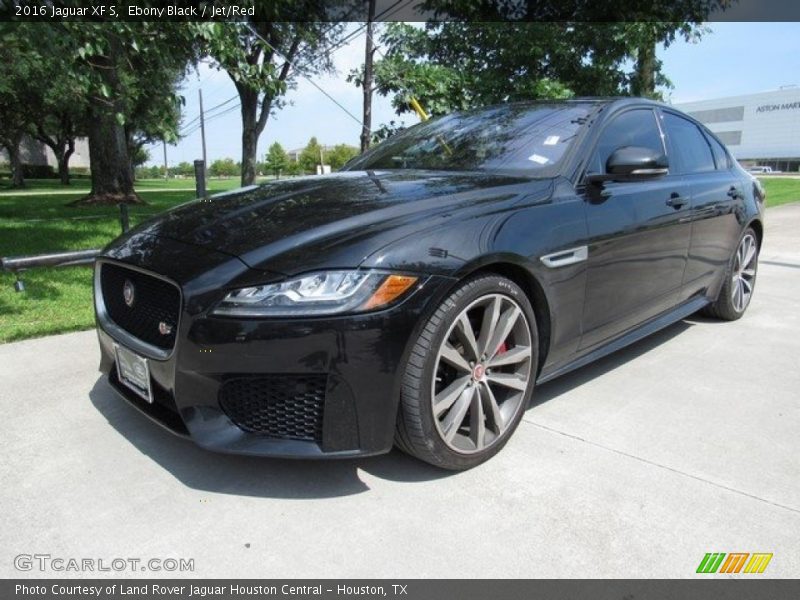 Ebony Black / Jet/Red 2016 Jaguar XF S