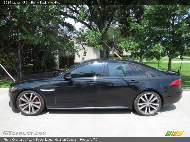 Ebony Black / Jet/Red 2016 Jaguar XF S