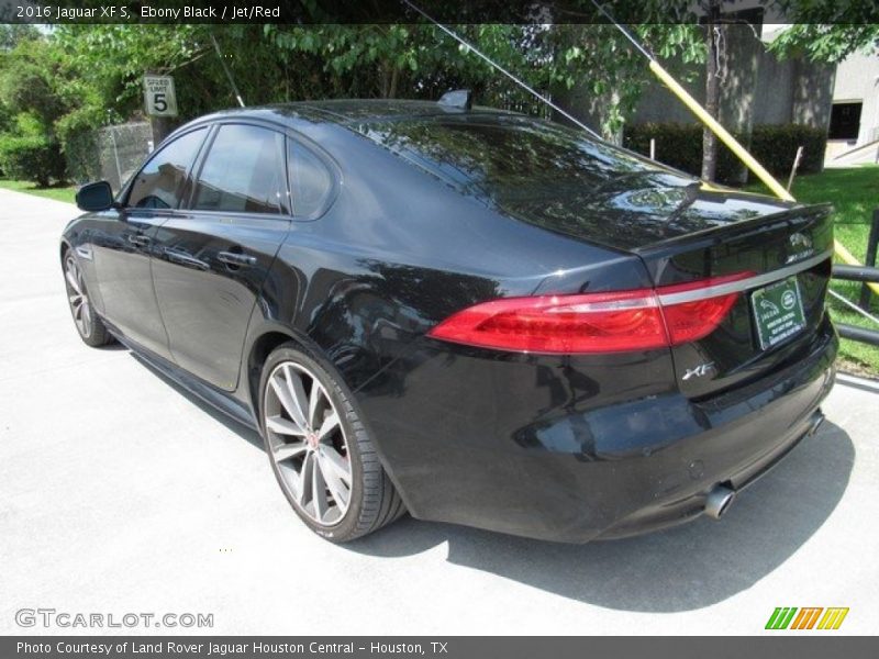 Ebony Black / Jet/Red 2016 Jaguar XF S