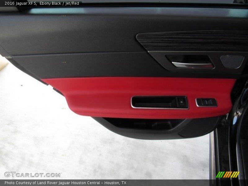 Ebony Black / Jet/Red 2016 Jaguar XF S