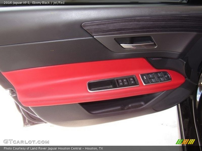 Ebony Black / Jet/Red 2016 Jaguar XF S