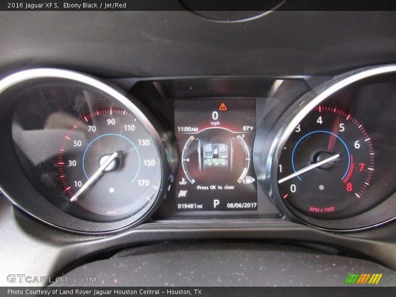 Ebony Black / Jet/Red 2016 Jaguar XF S