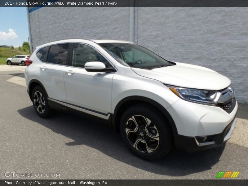 White Diamond Pearl / Ivory 2017 Honda CR-V Touring AWD