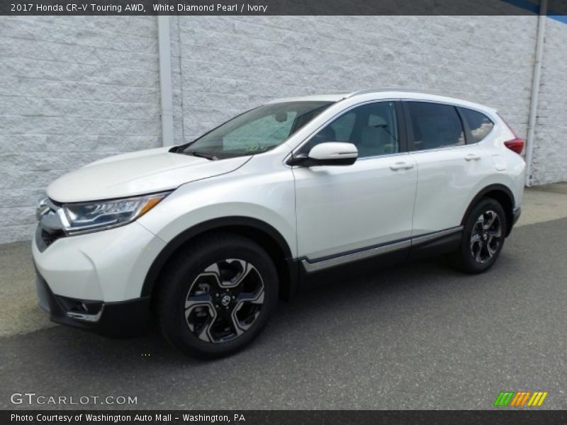 White Diamond Pearl / Ivory 2017 Honda CR-V Touring AWD