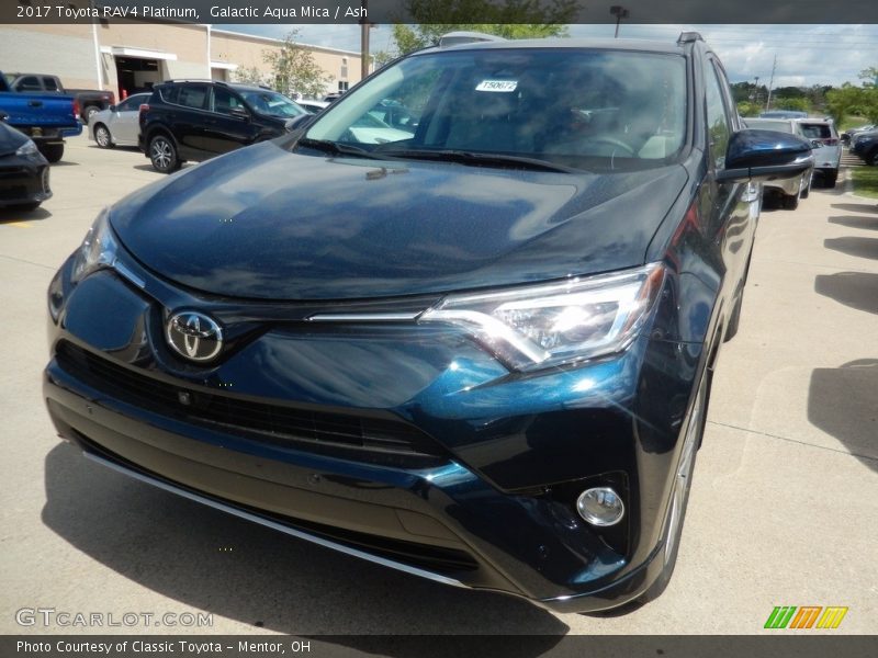 Galactic Aqua Mica / Ash 2017 Toyota RAV4 Platinum