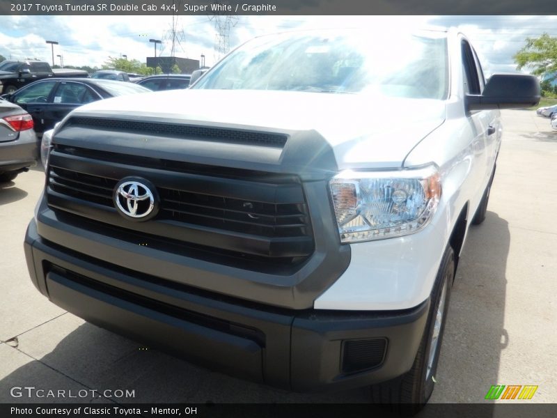 Super White / Graphite 2017 Toyota Tundra SR Double Cab 4x4