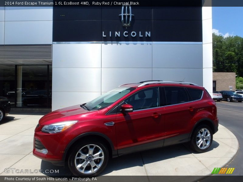 Ruby Red / Charcoal Black 2014 Ford Escape Titanium 1.6L EcoBoost 4WD