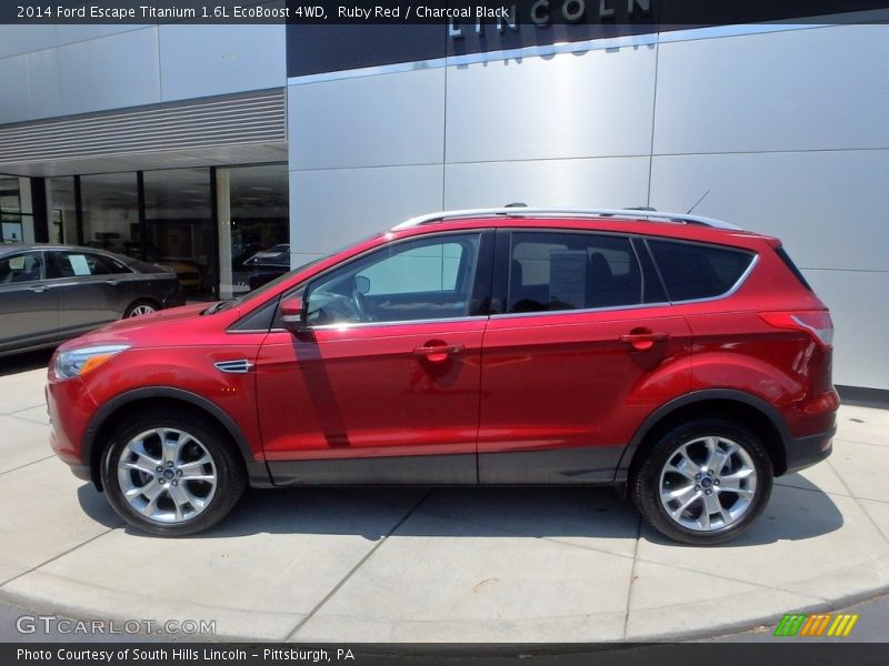 Ruby Red / Charcoal Black 2014 Ford Escape Titanium 1.6L EcoBoost 4WD