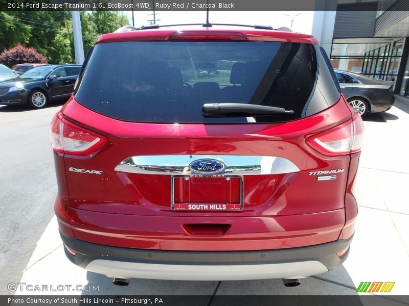 Ruby Red / Charcoal Black 2014 Ford Escape Titanium 1.6L EcoBoost 4WD