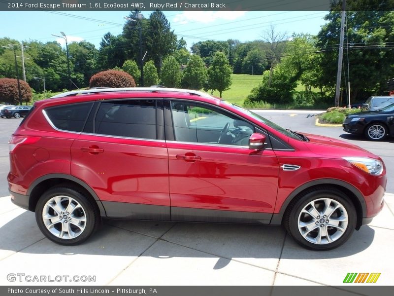 Ruby Red / Charcoal Black 2014 Ford Escape Titanium 1.6L EcoBoost 4WD