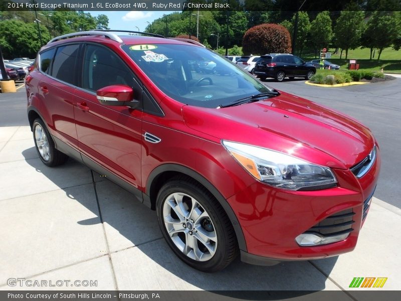 Ruby Red / Charcoal Black 2014 Ford Escape Titanium 1.6L EcoBoost 4WD