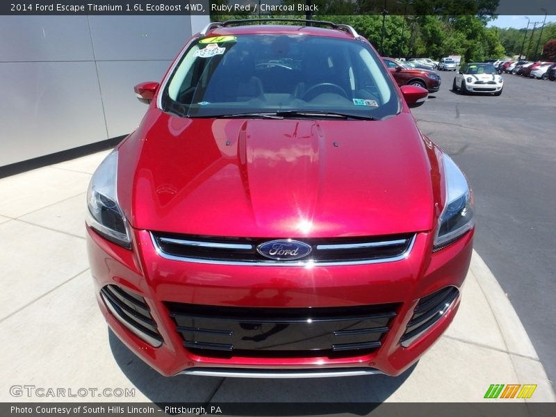 Ruby Red / Charcoal Black 2014 Ford Escape Titanium 1.6L EcoBoost 4WD