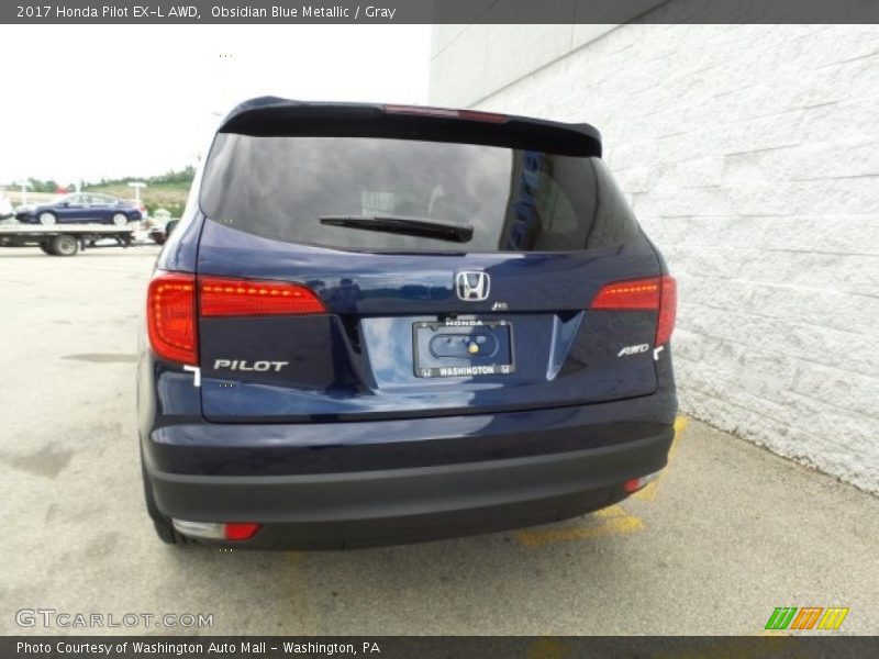 Obsidian Blue Metallic / Gray 2017 Honda Pilot EX-L AWD