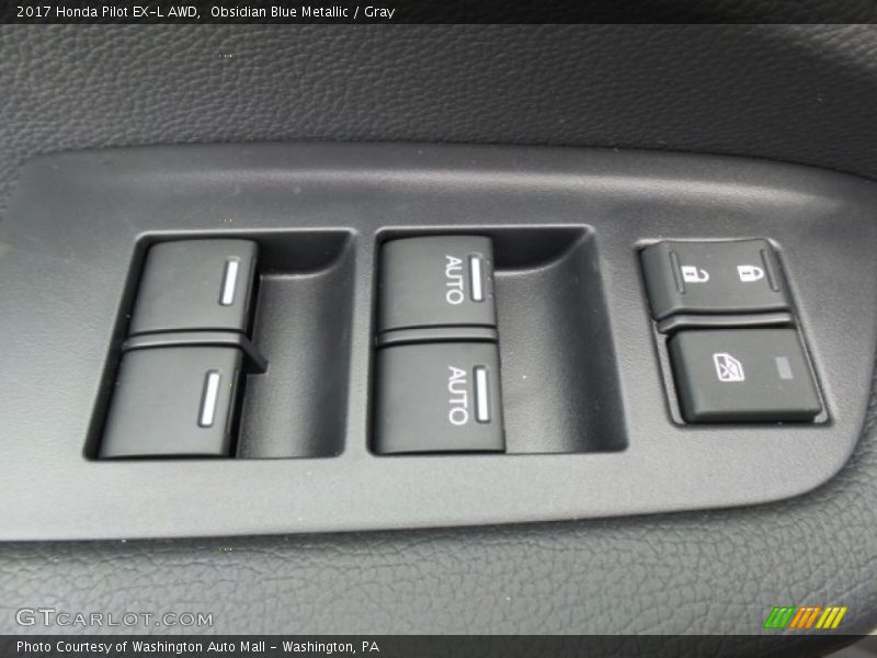 Obsidian Blue Metallic / Gray 2017 Honda Pilot EX-L AWD