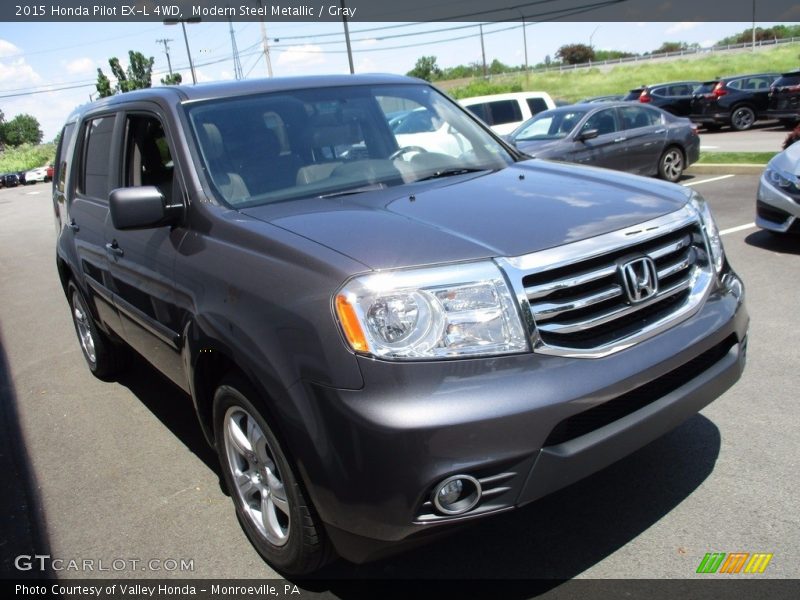 Modern Steel Metallic / Gray 2015 Honda Pilot EX-L 4WD