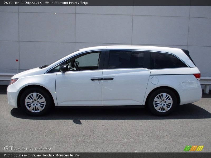 White Diamond Pearl / Beige 2014 Honda Odyssey LX