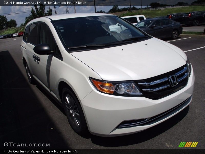 White Diamond Pearl / Beige 2014 Honda Odyssey LX