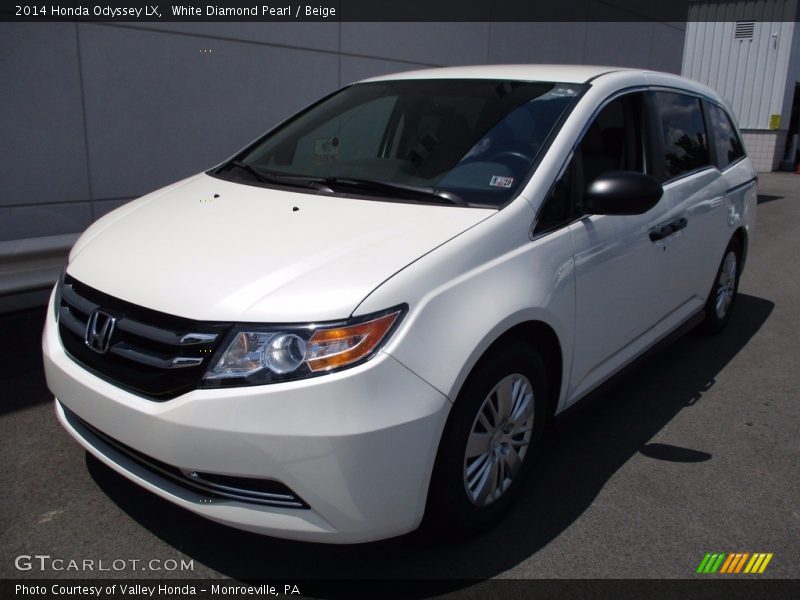 White Diamond Pearl / Beige 2014 Honda Odyssey LX