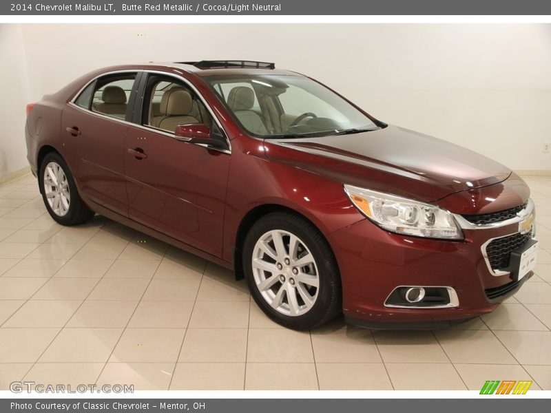 Butte Red Metallic / Cocoa/Light Neutral 2014 Chevrolet Malibu LT