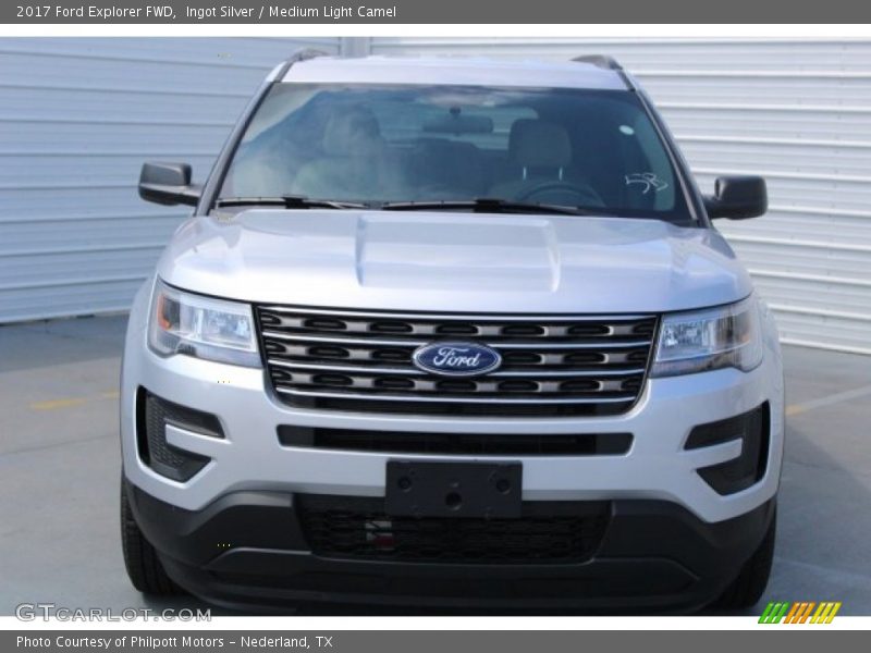 Ingot Silver / Medium Light Camel 2017 Ford Explorer FWD
