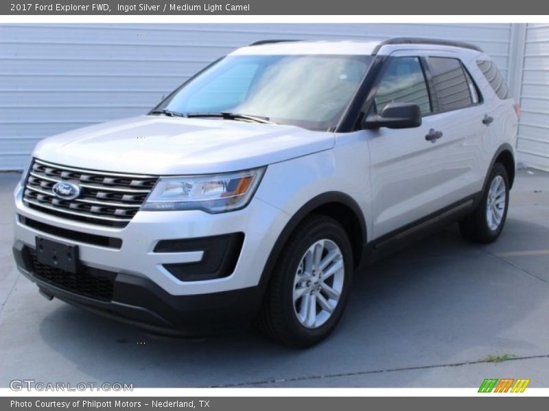 Ingot Silver / Medium Light Camel 2017 Ford Explorer FWD