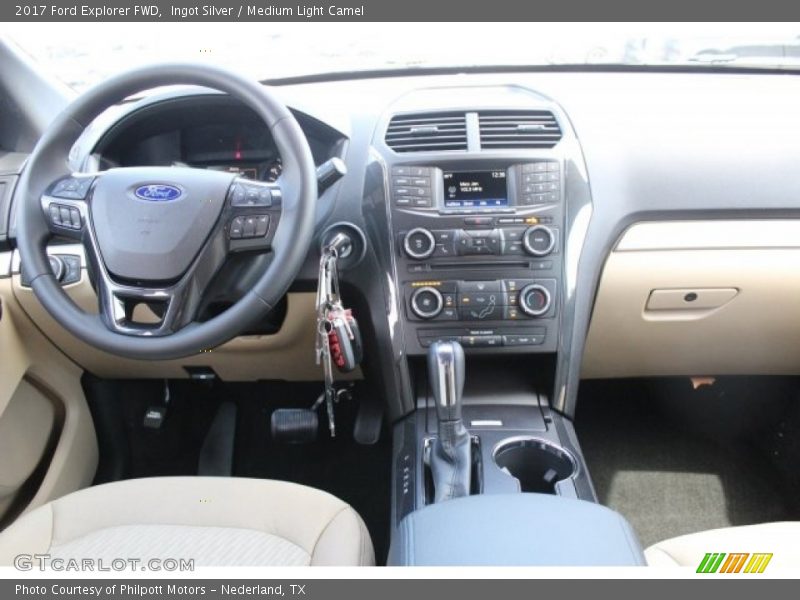 Ingot Silver / Medium Light Camel 2017 Ford Explorer FWD