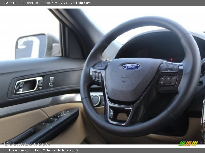 Ingot Silver / Medium Light Camel 2017 Ford Explorer FWD