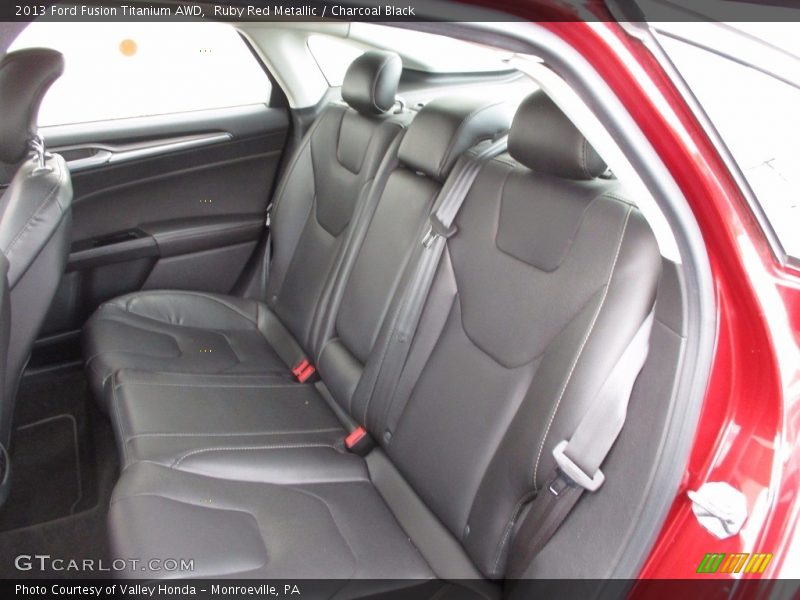 Ruby Red Metallic / Charcoal Black 2013 Ford Fusion Titanium AWD