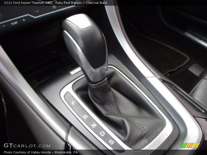 Ruby Red Metallic / Charcoal Black 2013 Ford Fusion Titanium AWD