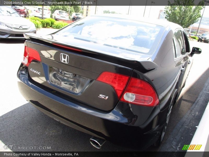 Nighthawk Black Pearl / Black 2008 Honda Civic Si Sedan