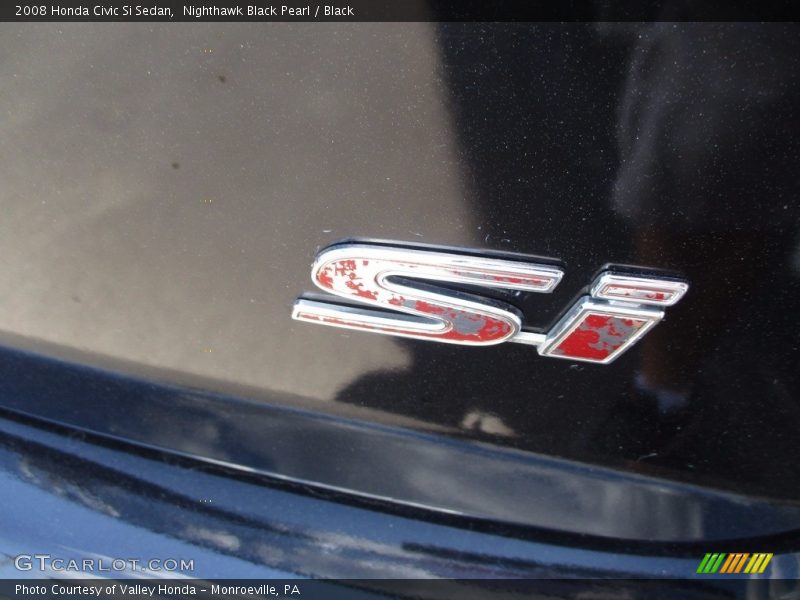 Nighthawk Black Pearl / Black 2008 Honda Civic Si Sedan
