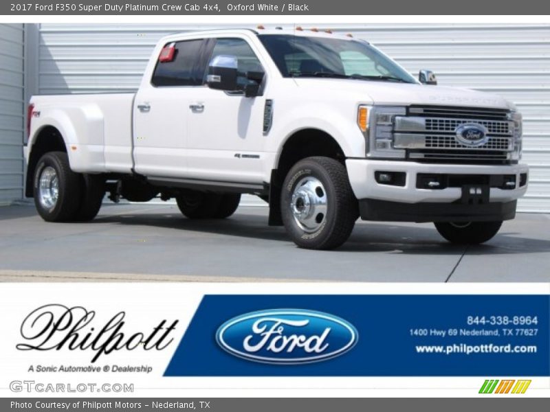 Oxford White / Black 2017 Ford F350 Super Duty Platinum Crew Cab 4x4