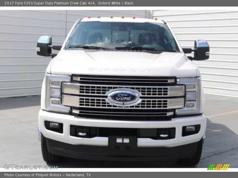 Oxford White / Black 2017 Ford F350 Super Duty Platinum Crew Cab 4x4
