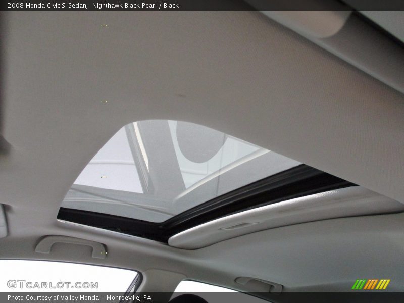 Nighthawk Black Pearl / Black 2008 Honda Civic Si Sedan