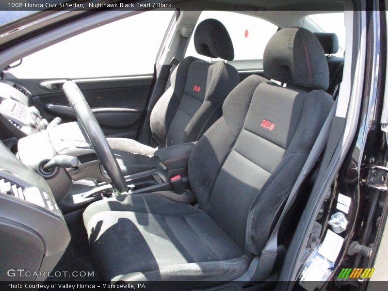 Nighthawk Black Pearl / Black 2008 Honda Civic Si Sedan