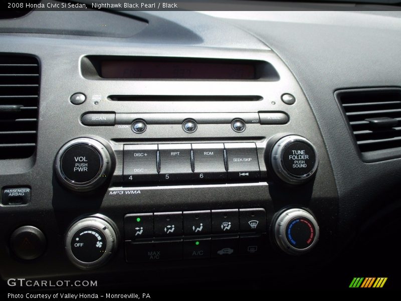 Nighthawk Black Pearl / Black 2008 Honda Civic Si Sedan